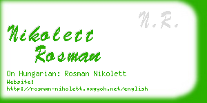 nikolett rosman business card